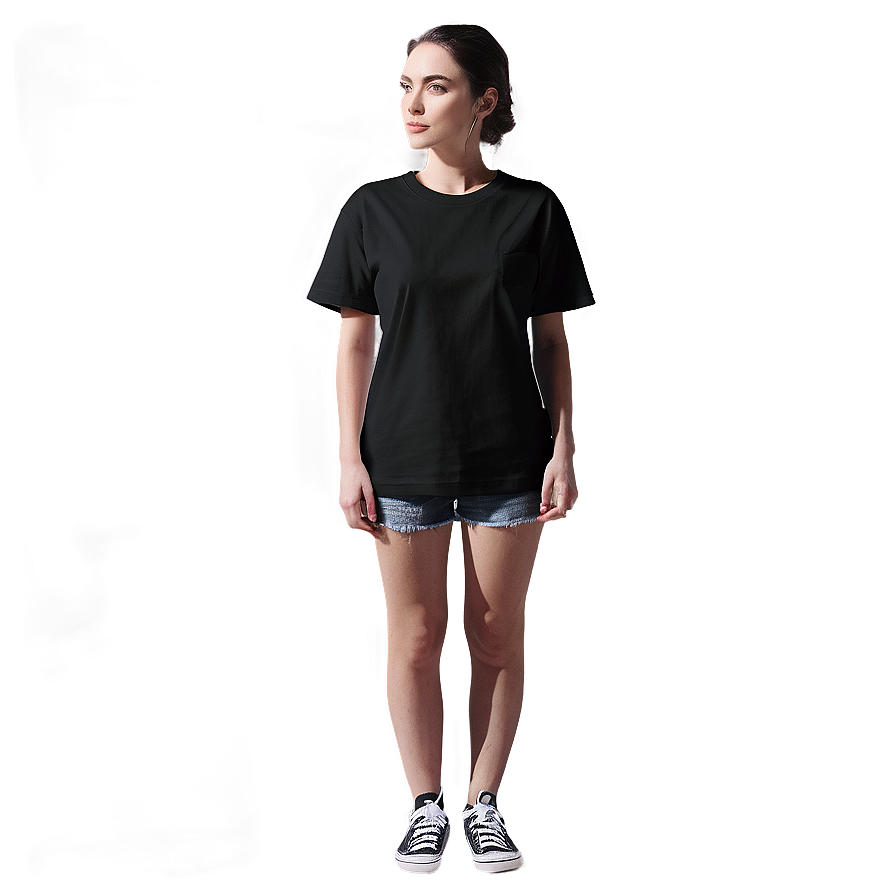 Black T Shirt For Women Png Bno30