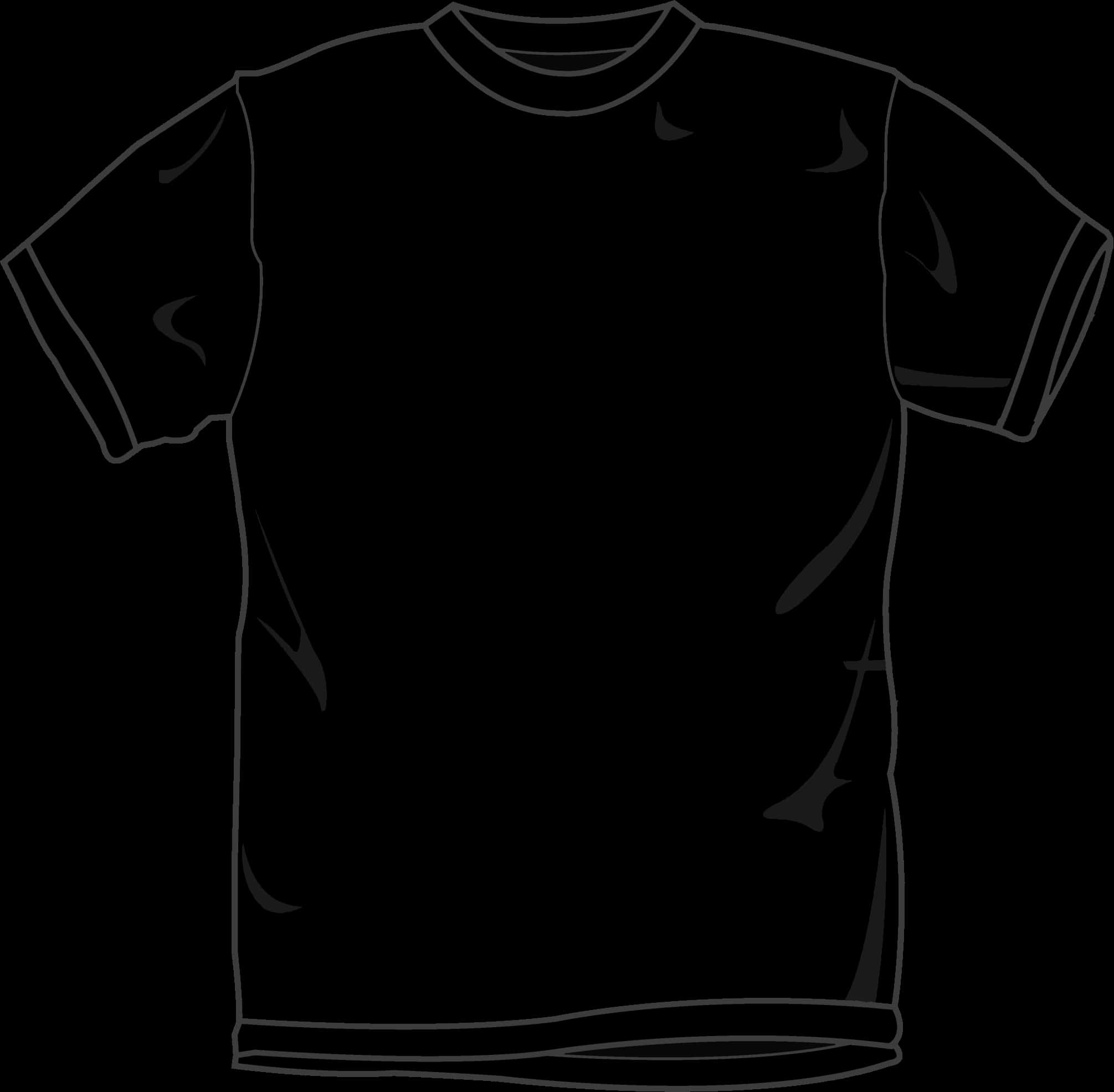Black T Shirt Graphic PNG with transparent background
