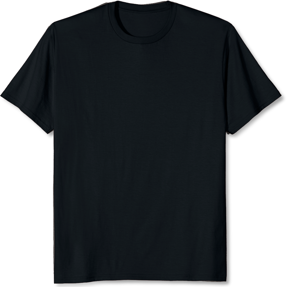 Black T Shirt Mockup PNG with transparent background