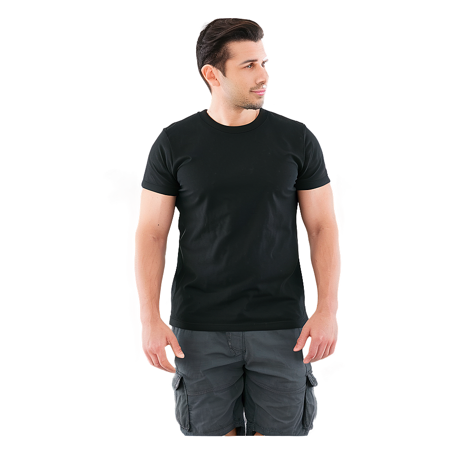 Black T Shirt Under Shirt Png 1