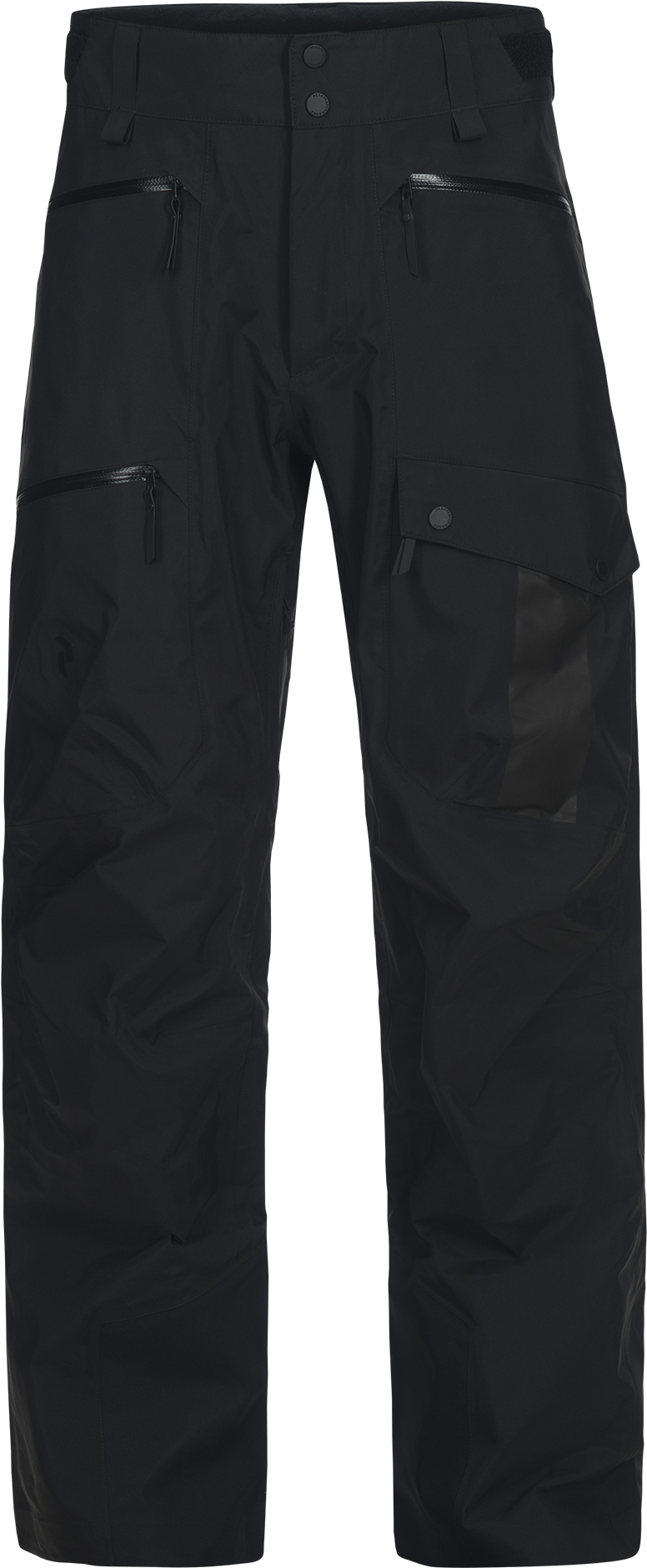 Black Tactical Cargo Pants PNG image with a transparent background, free high-resolution download