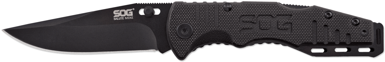 Sog Ff1101-cp Salute Mini Folding Knife - Sog Salute Mini Folding Knife Black, HD Png Download PNG with transparent background