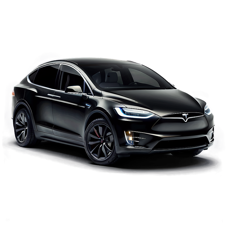 Black Tesla Model X Exterior Png 06282024