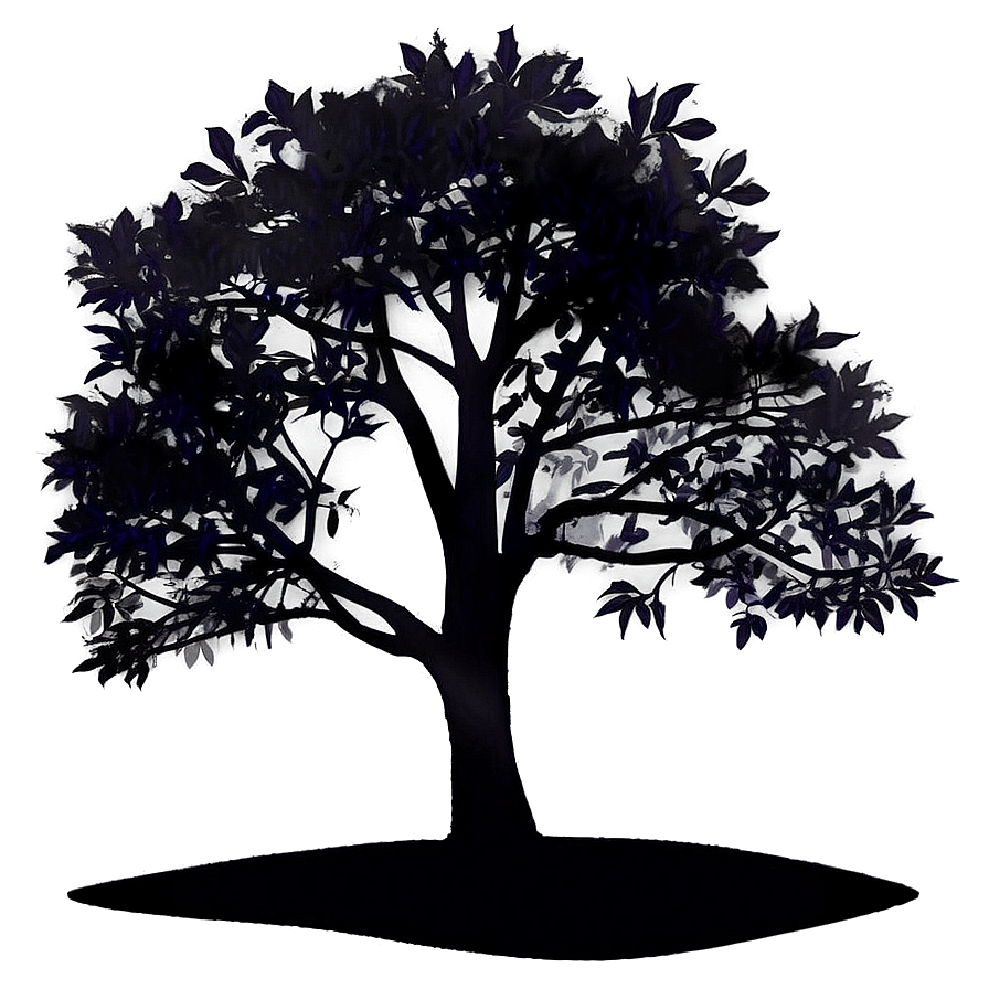 Black Tree In Night Png 29