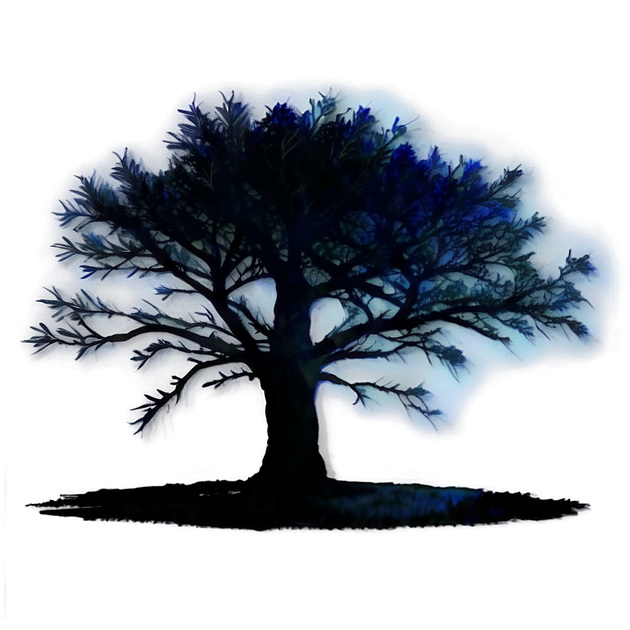 Black Tree In Night Png Eis6