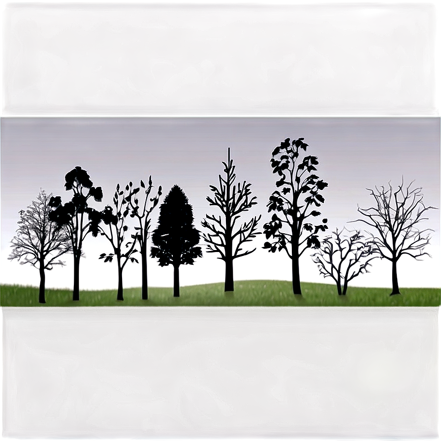 Black Trees In Landscape Png Pbp