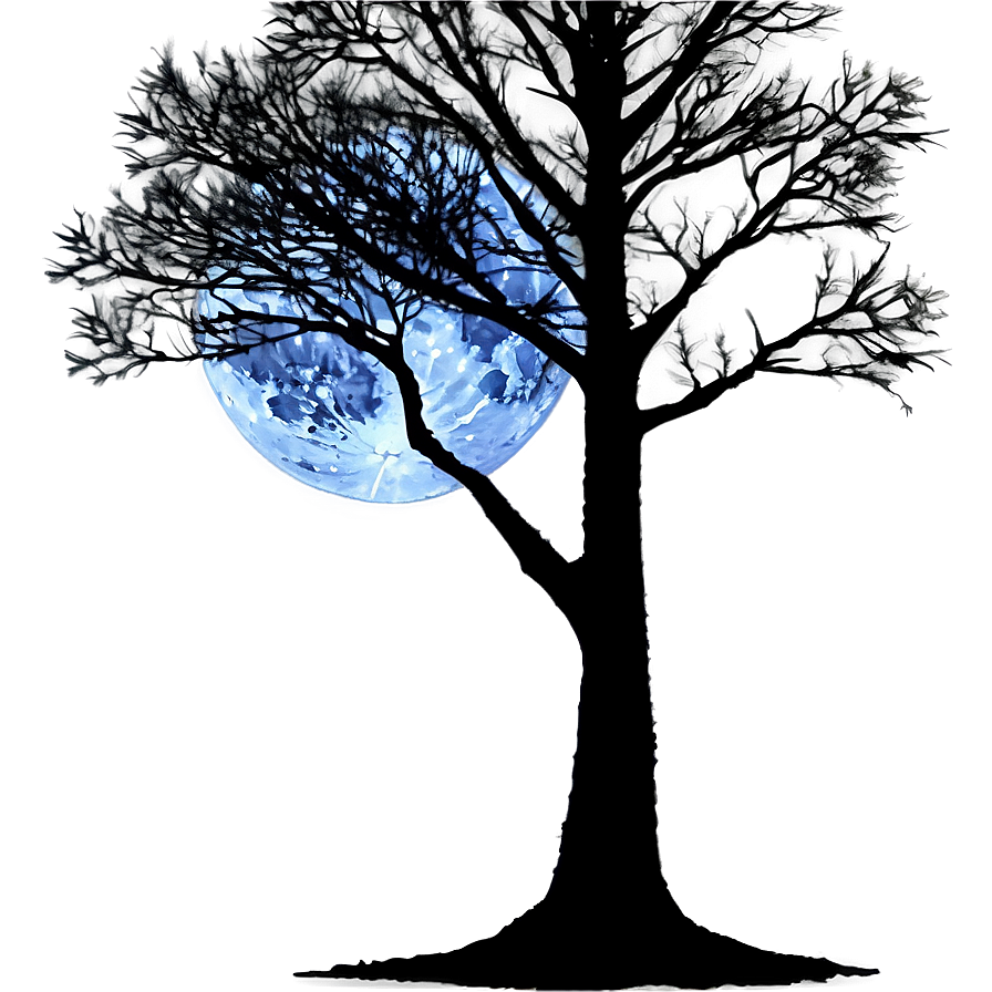 Black Trees In Moonlight Png 06292024