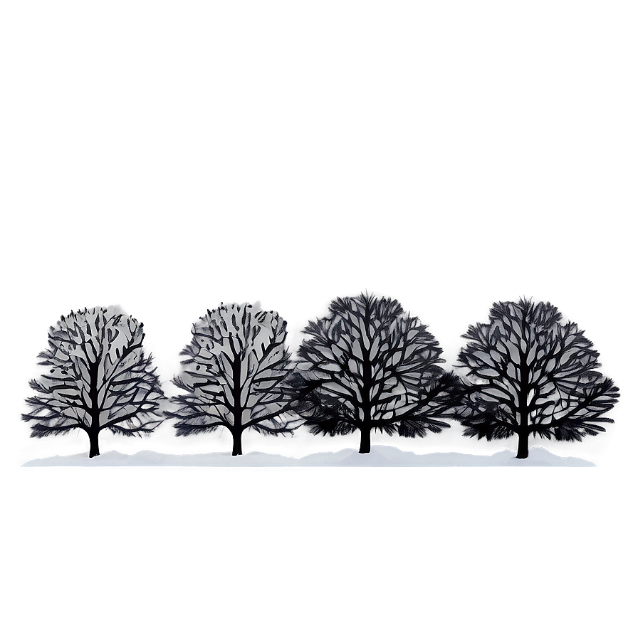 Black Trees On Hill Png 38