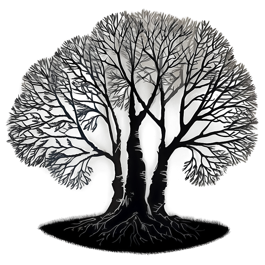 Black Trees Tattoo Design Png 97