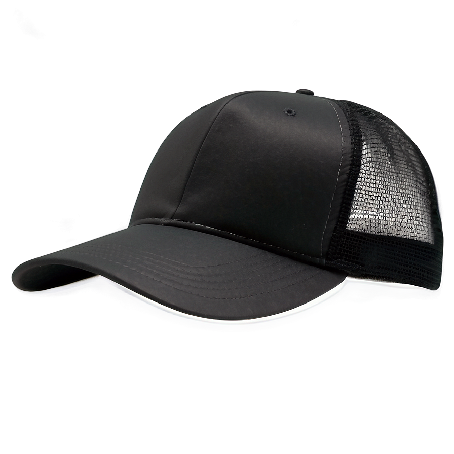 Black Trucker Baseball Cap Png Ybk89