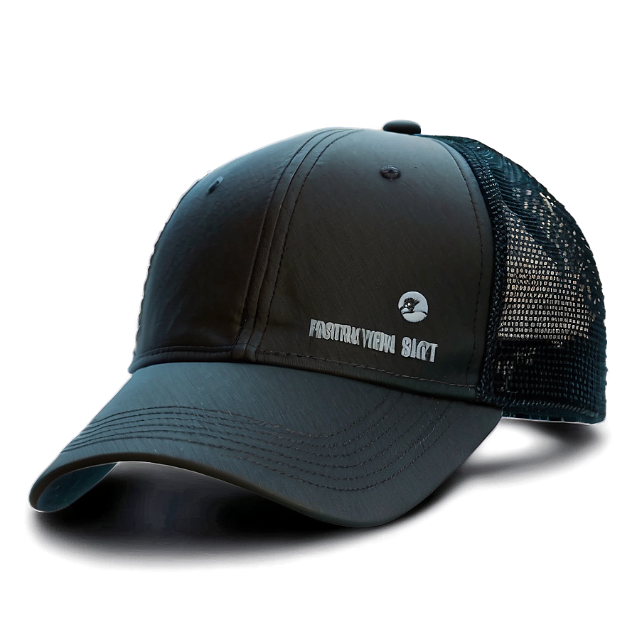 Black Trucker Hat With Mesh Back Png 06282024