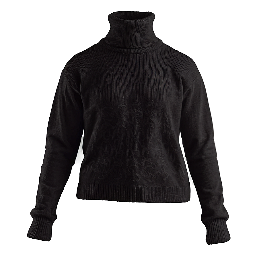 Black Turtleneck Sweater Png Bvm Image