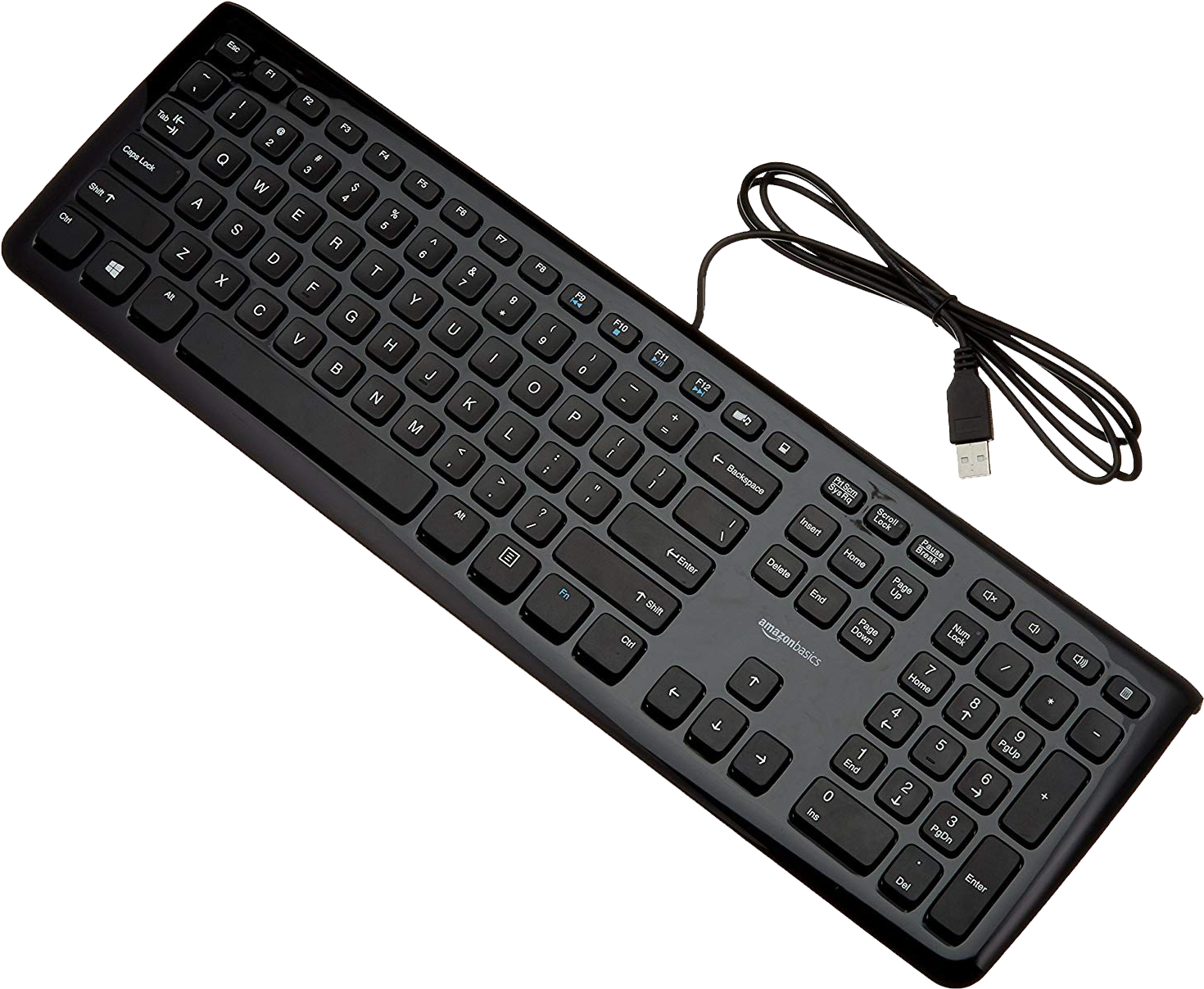 Black U S B Wired Keyboard