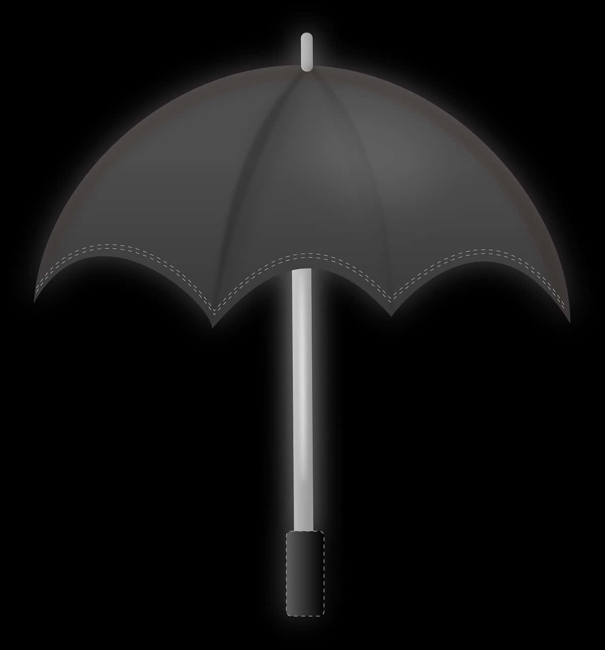 Black Umbrella Graphic PNG with transparent background