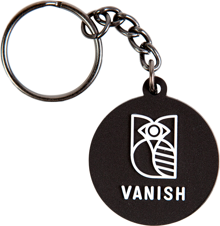 Black Vanish Keychainwith Logo