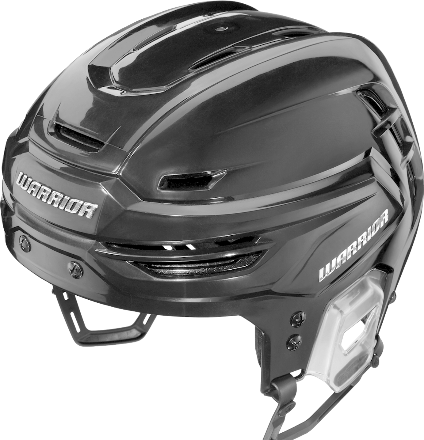 Black Warrior Hockey Helmet PNG with transparent background