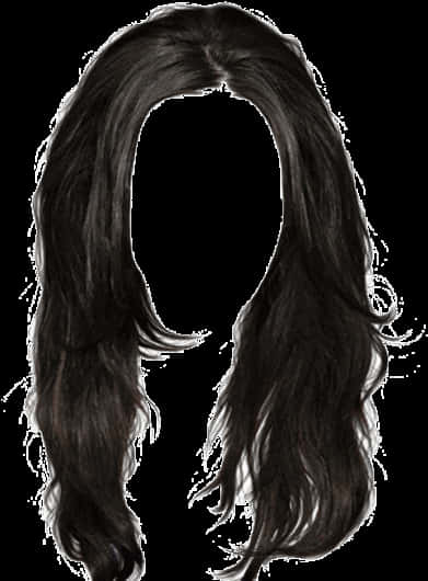 Black Wavy Hairstyle Transparent Background