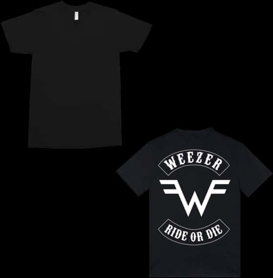 Ride Or Die Tee - Weezer T Shirt Black, HD Png Download PNG image with a transparent background, free high-resolution download