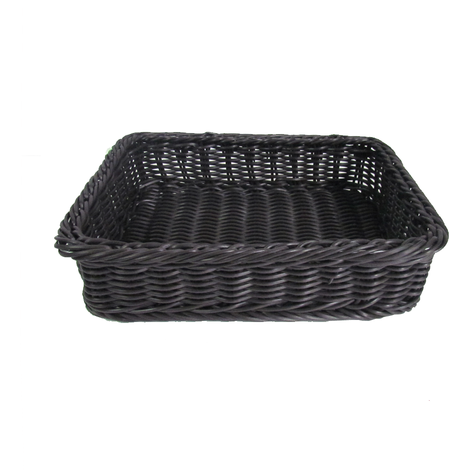 Black Wicker Basket Storage Organizer