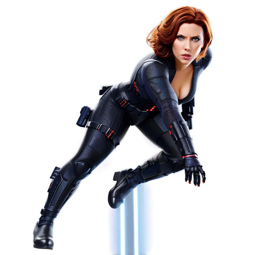 Black Widow Action Pose PNG 05212024 PNG with transparent background