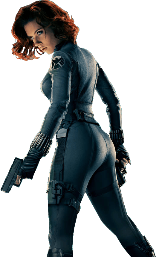 Black Widow Side - Marvel Black Widow Back, HD Png Download PNG with transparent background