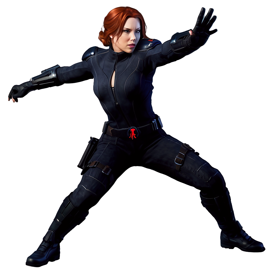 Black Widow Fighting Stance Png Lcq7