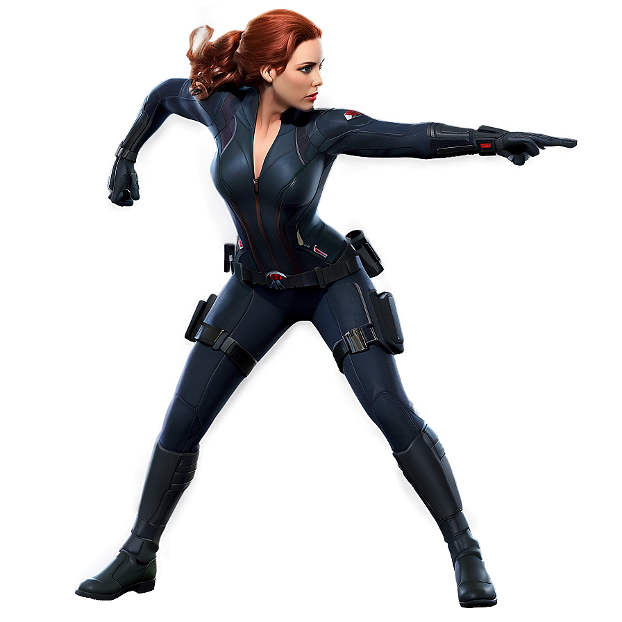 Black Widow Heroic Pose Png 05212024