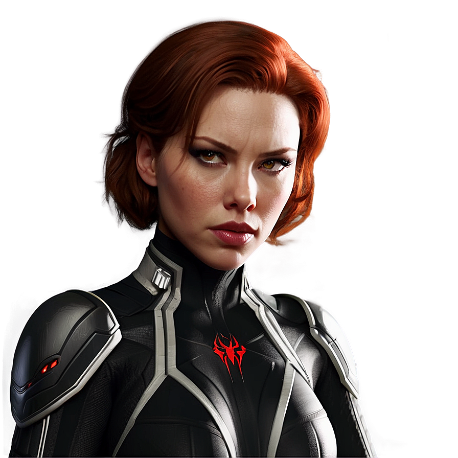 Black Widow Portrait Png Wsm25