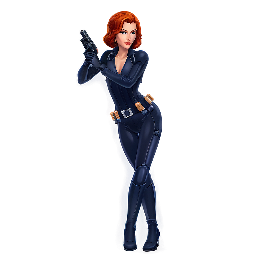 Black Widow Spy Pose Png Dlh