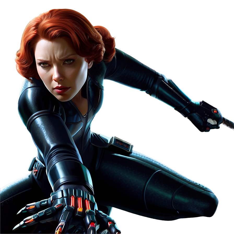 Black Widow Stylized Art Png Buf