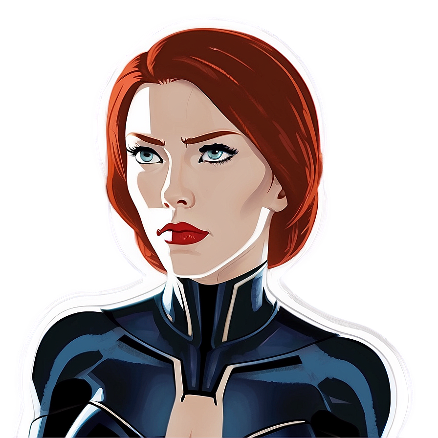 Black Widow Stylized Art Png Xty