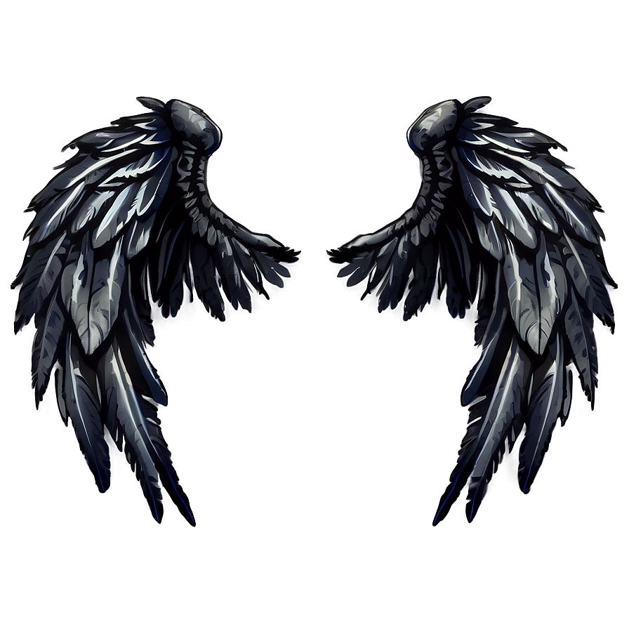 Black Wings of an Angel PNG 06232024 PNG with transparent background