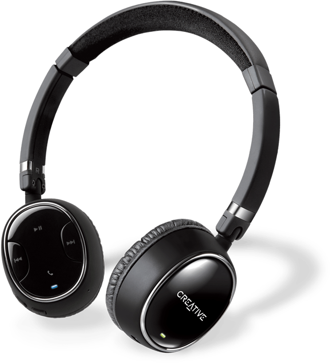 Black Wireless Headphones Creative