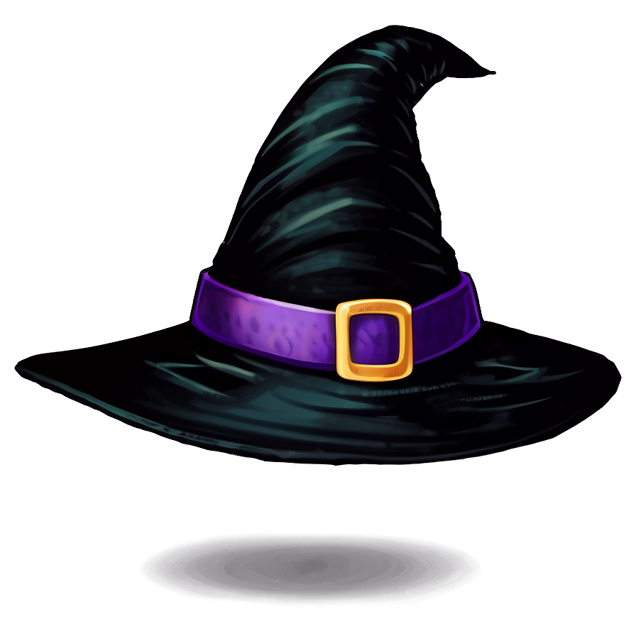 Black Witch Hat PNG wst PNG image with a transparent background, free high-resolution download