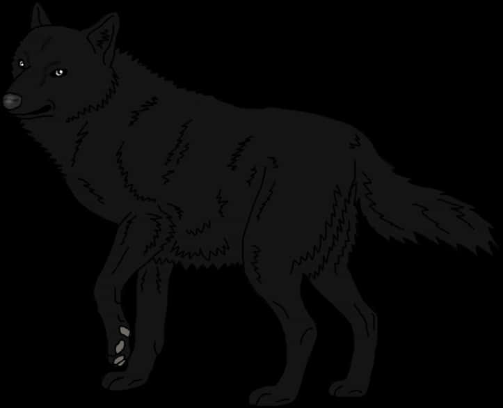 Black Wolf Illustration