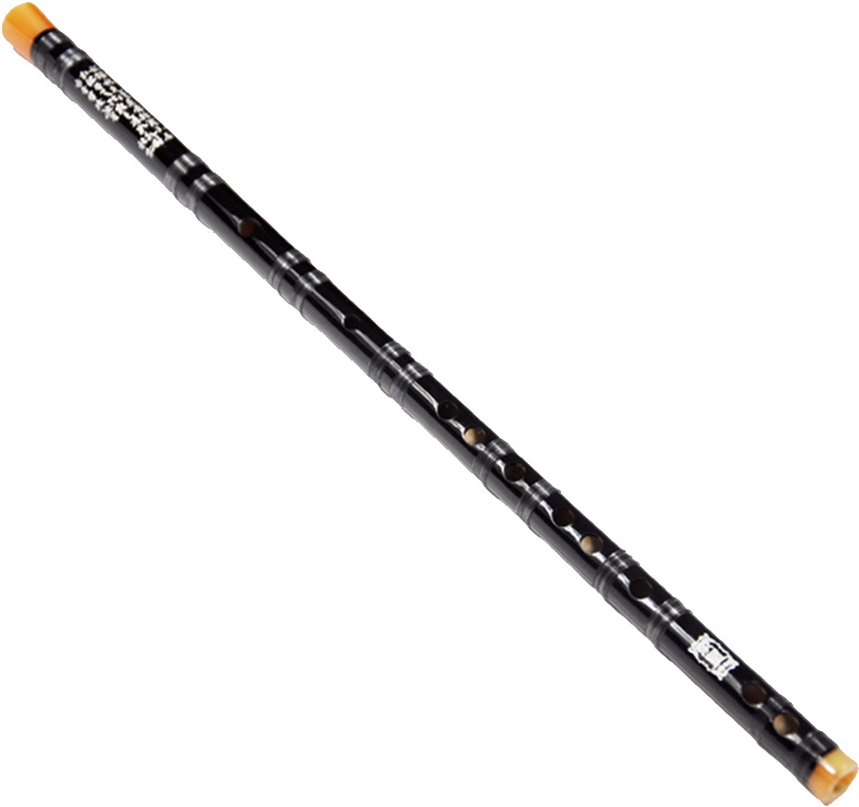 Black Wooden Flute PNG with transparent background