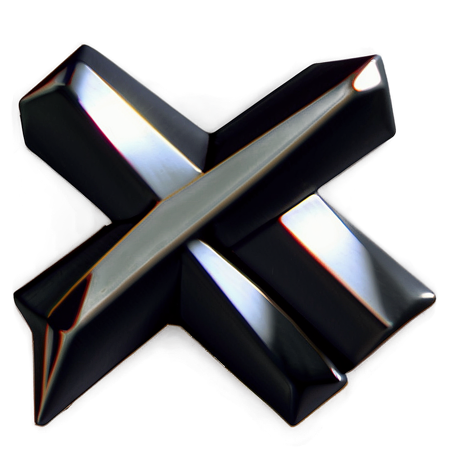 Black X Decoration Png Eup69