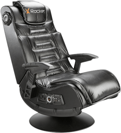 Black X Rocker Gaming Chair PNG with transparent background