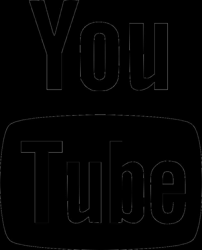 Black You Tube Logo PNG image with a transparent background, free high-resolution download