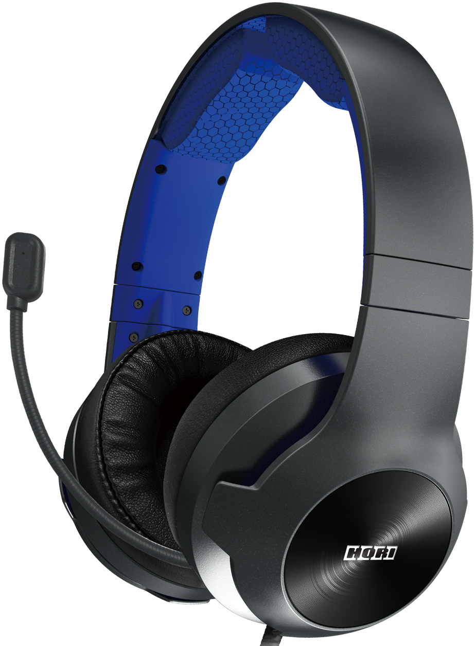 Blackand Blue Gaming Headset PNG image with a transparent background, free high-resolution download