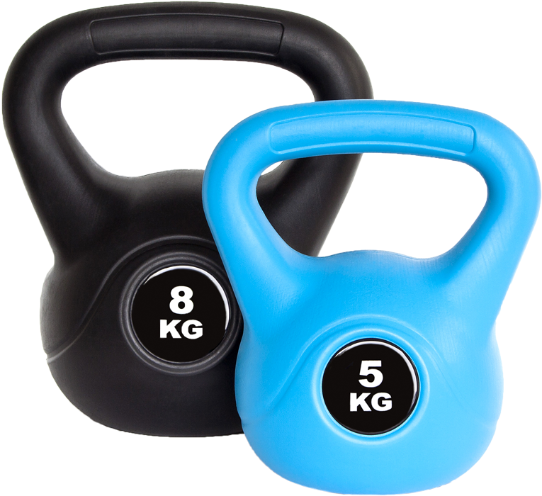 Blackand Blue Kettlebells8kg5kg