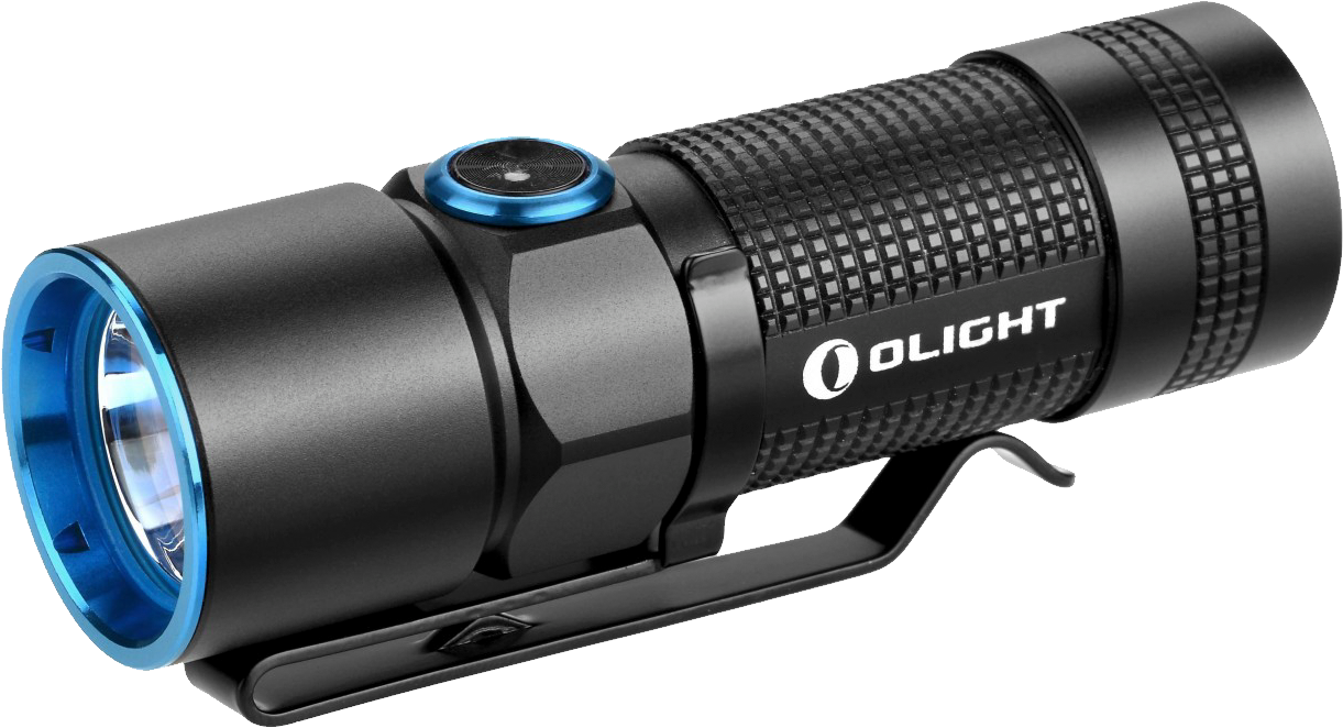 Blackand Blue Olight Flashlight