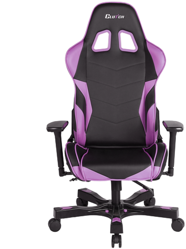 Blackand Purple Gaming Chair PNG with transparent background
