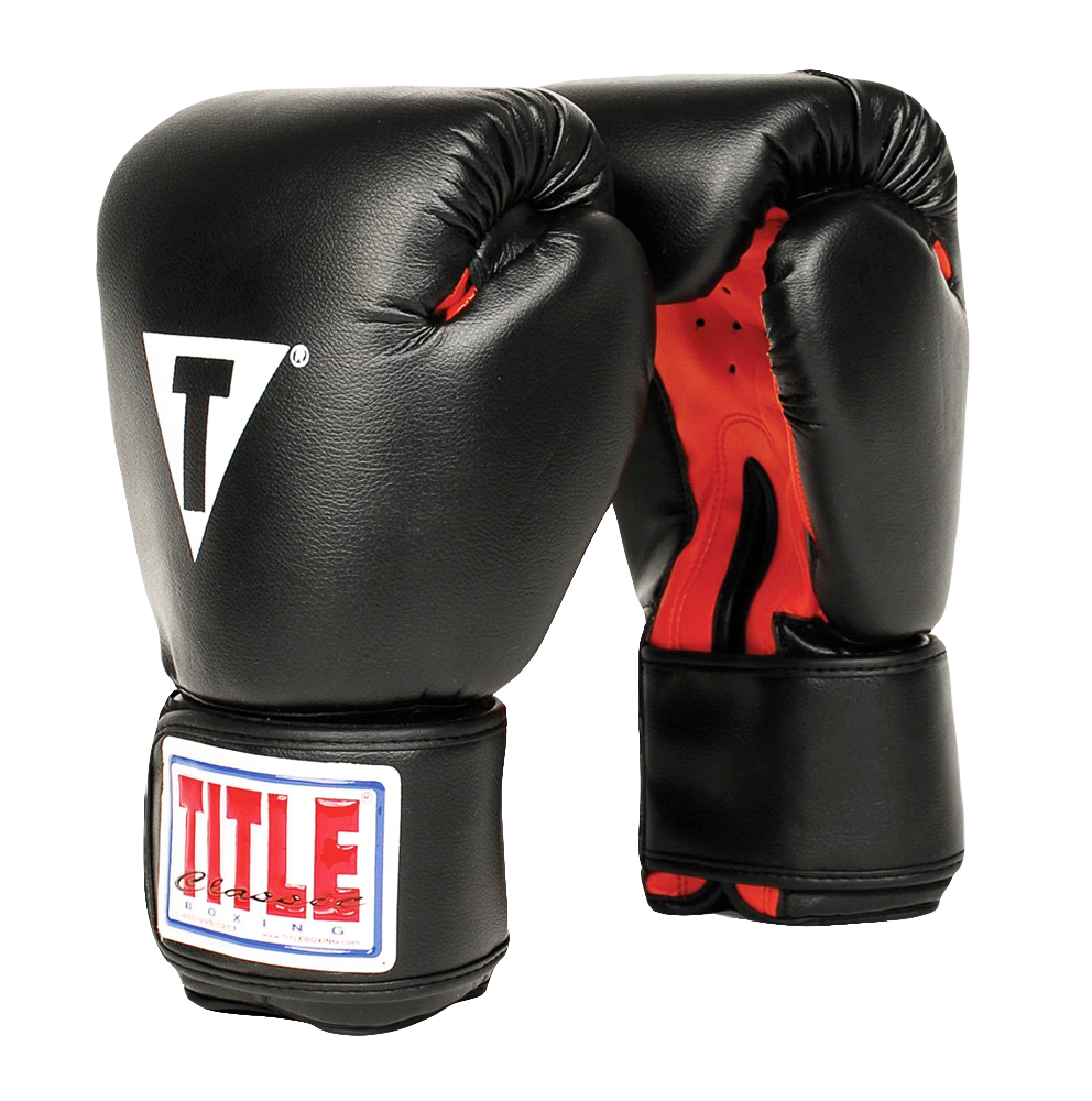 Blackand Red Boxing Gloves PNG with transparent background