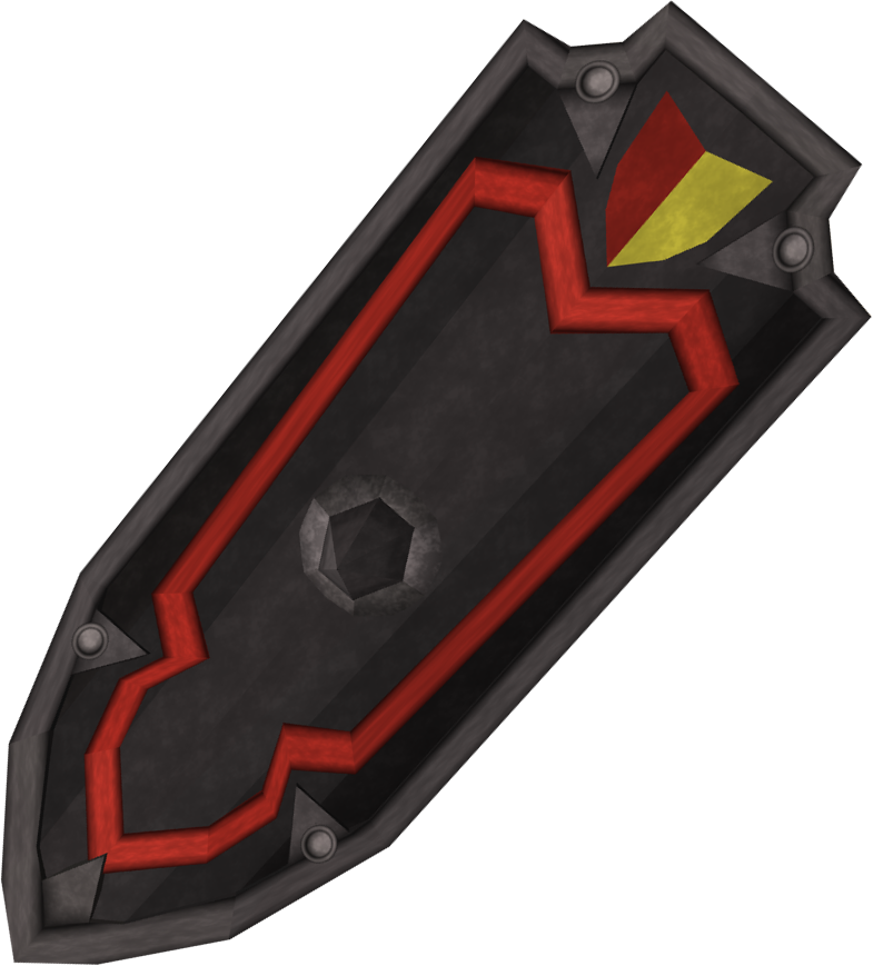 Blackand Red Shield Design