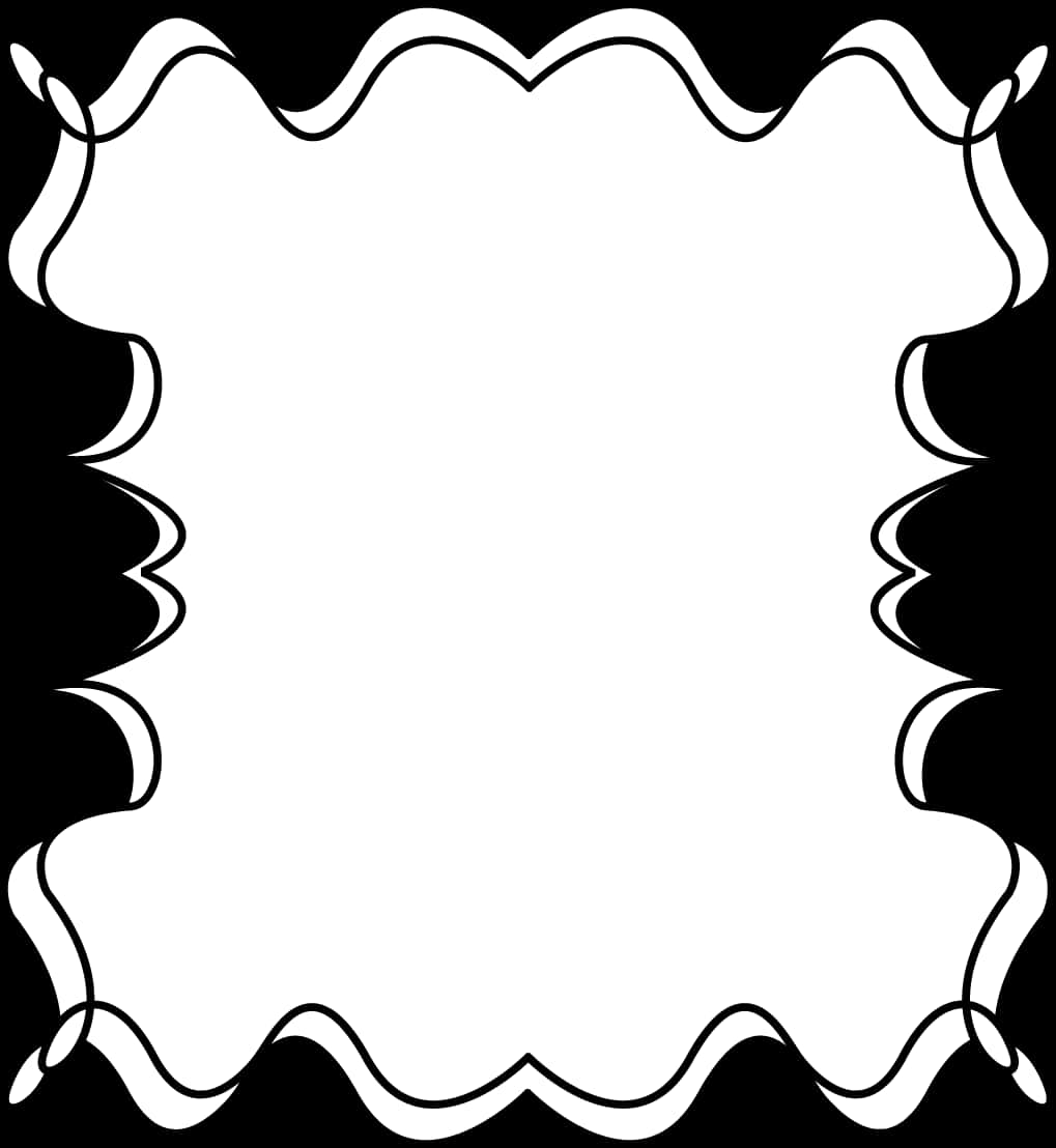 Blackand White Abstract Frame PNG with transparent background