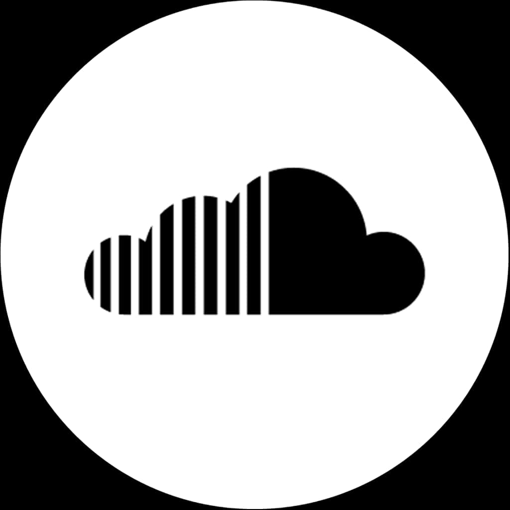 Blackand White Cloud Graphicon White Circle