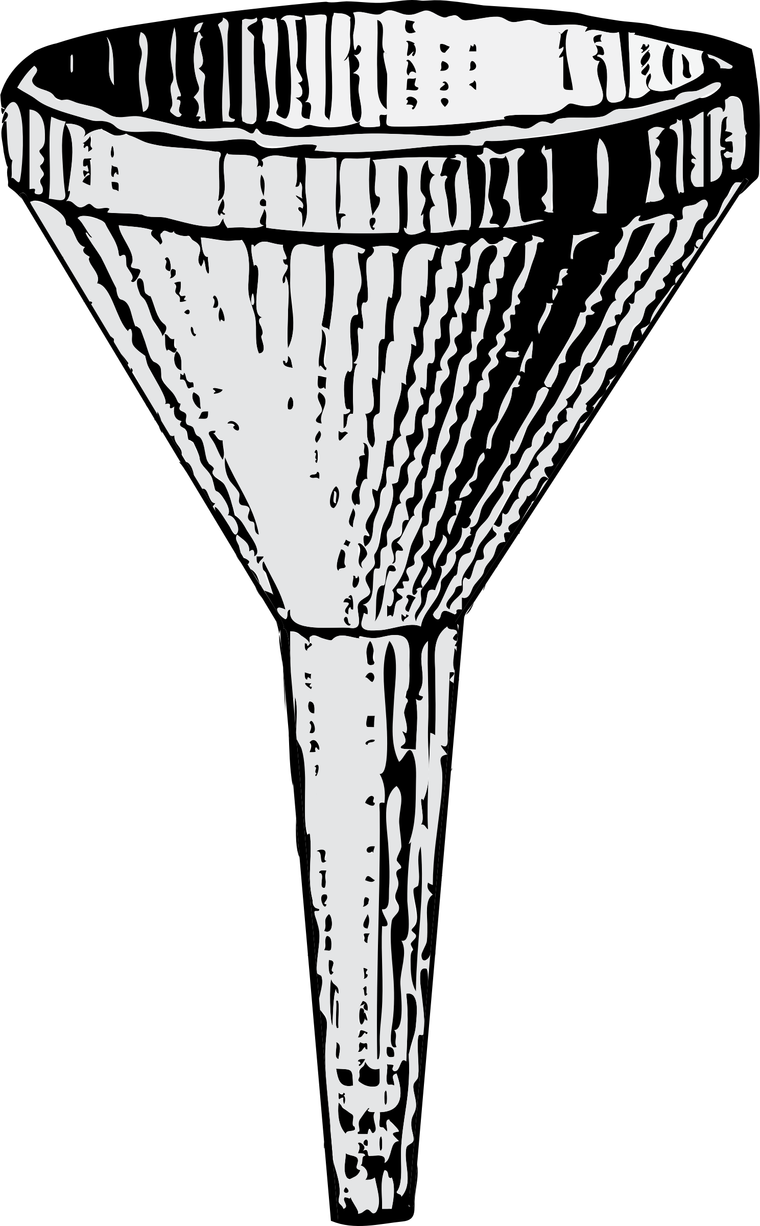 Blackand White Funnel Illustration