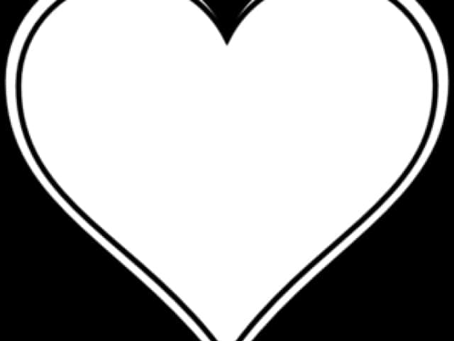 Blackand White Heart Outline