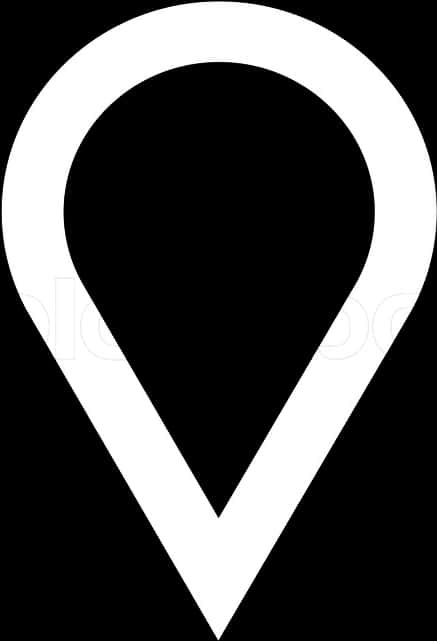 Blackand White Map Pin Icon